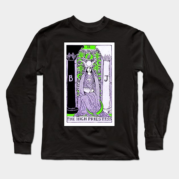 The High Priestess Tarot Gard Long Sleeve T-Shirt by TeeTrendz